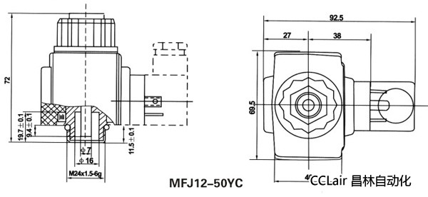 油研型液壓閥用電磁鐵線(xiàn)圈，MFJ12-YC交流濕式閥用電磁鐵,MFZ12-YC直流濕式閥用電磁鐵,比例電磁鐵